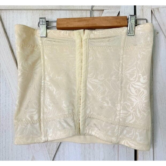 Maidenform Cream Ivory Corset Size L Large Waist Cincher Nipper Shaper Boning - Picture 7 of 7